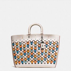 Coach 1941 Rogue Tote Color-Block Chain Link.